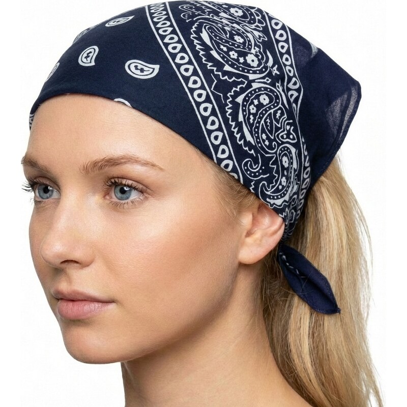 MFH Šátek Bandana tmavě modrá/bílá