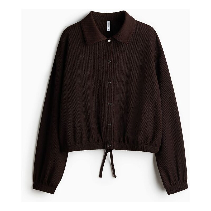 H&M - Žerzejová bundas texturou - hnědá 113141938