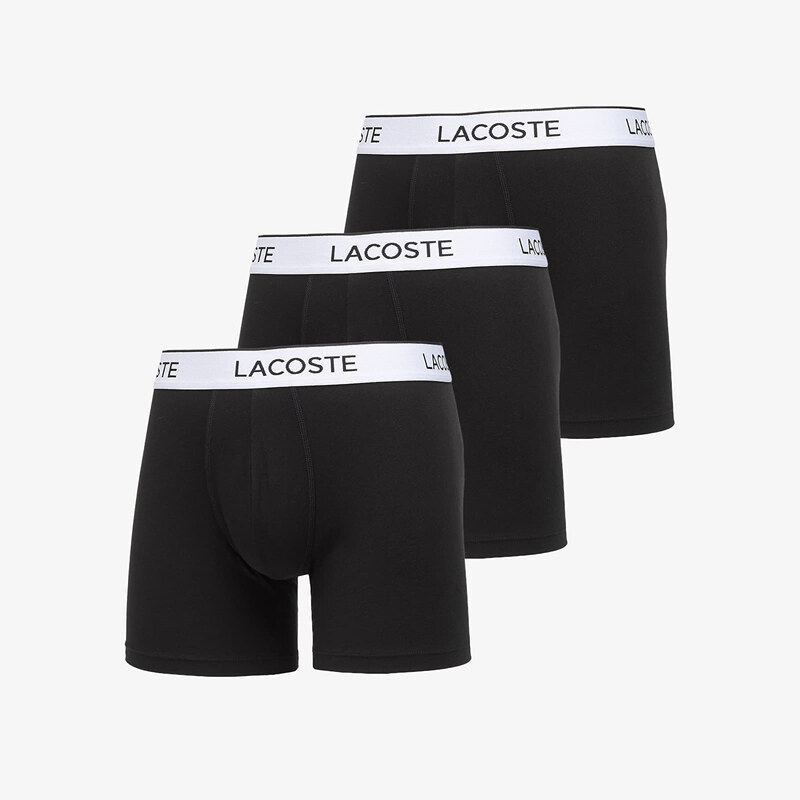 Boxerky LACOSTE Boxer Brief 3-Pack Black L 113754070