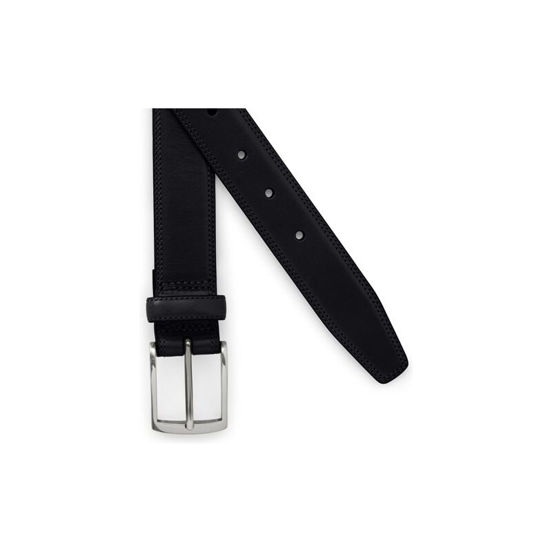 Glove Leather Belt, Men, size: 32, regular, Black, Leather/Brass