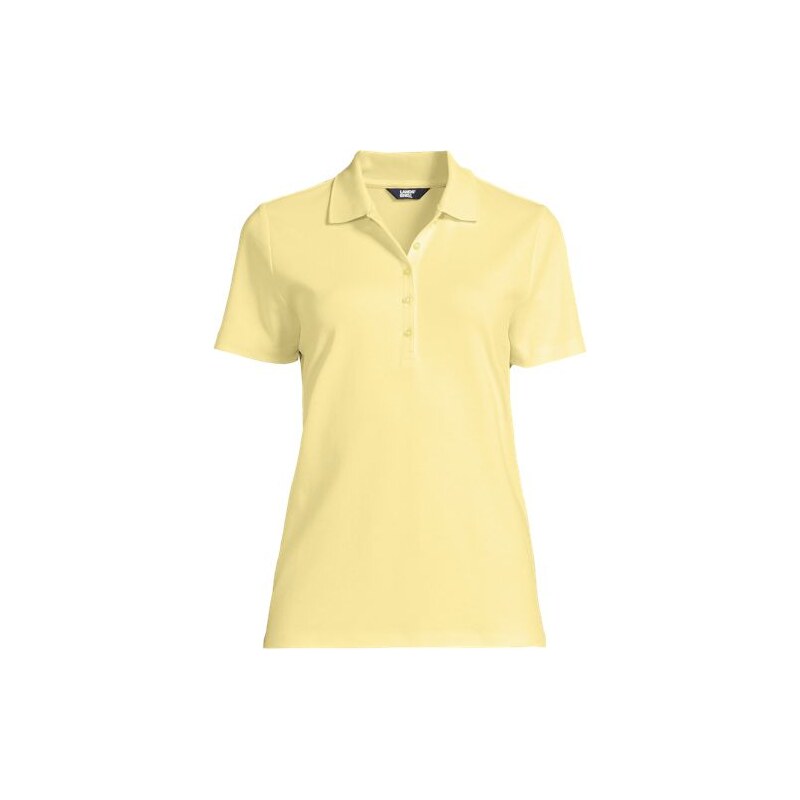 Supima Cotton Polo Shirt, Women, size: 3X, plus, Yellow, Cotton,