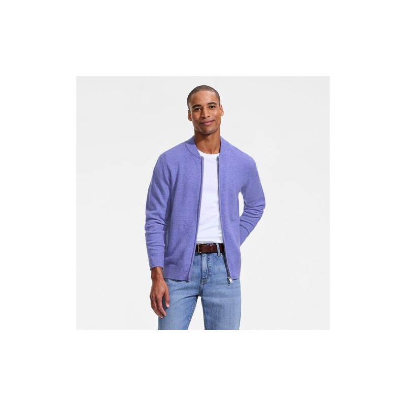 Wool Touch Fine Knit Bomber Jacket, Men, size: XL, regular,