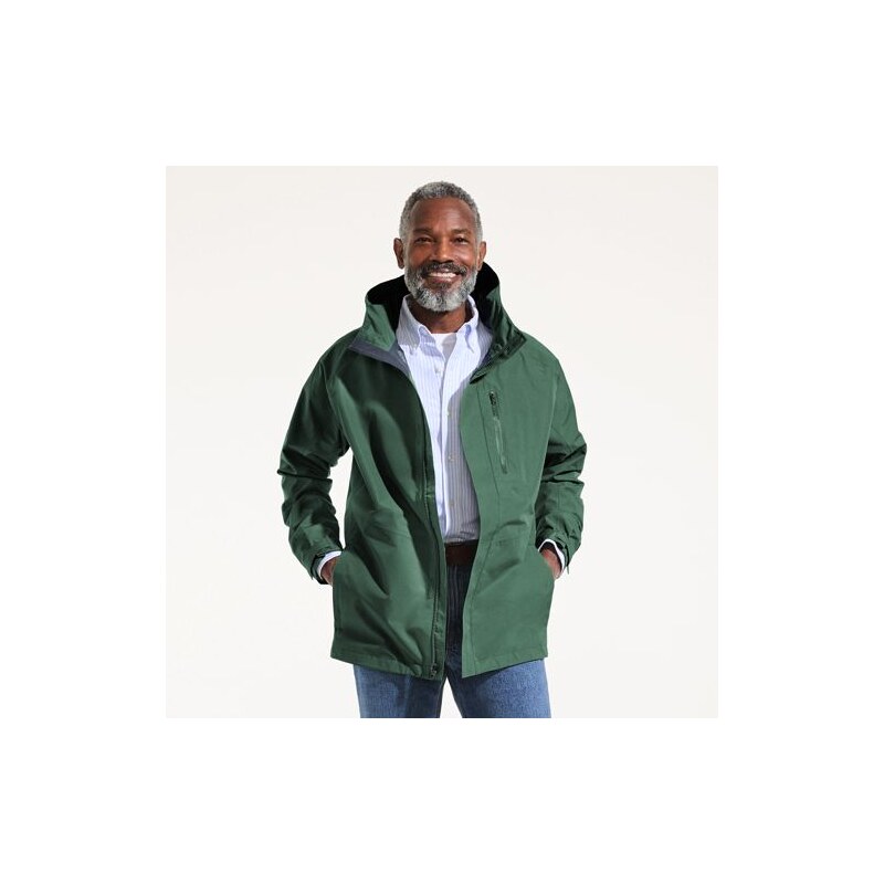 Packable Waterproof Rain Jacket, Men, size: 38-40, regular, Green, 114863391