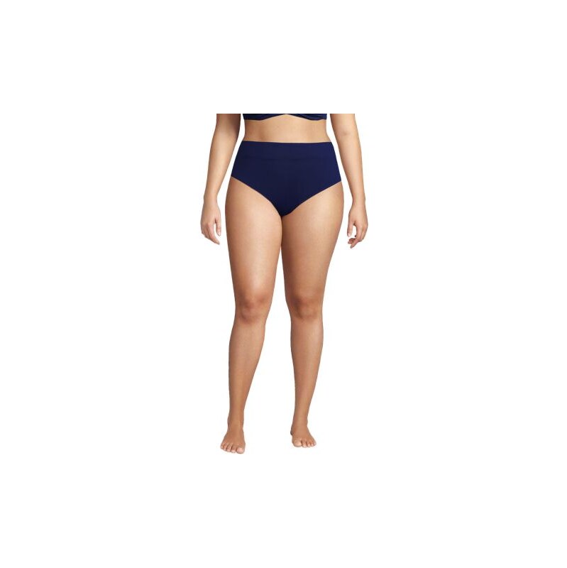 High Leg Bikini Bottoms, Women, size: 20-22, plus, Blue, Spandex/Nylon 113287387