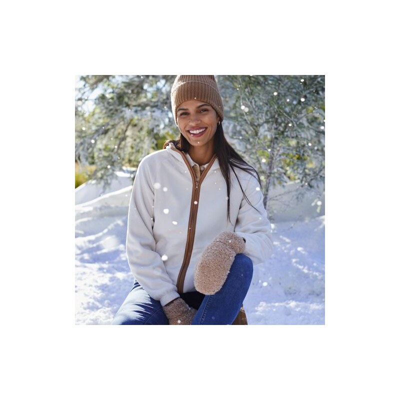 Anyweather Water Repellent Hooded Fleece Jacket, Women, size: 10-12, 115237091
