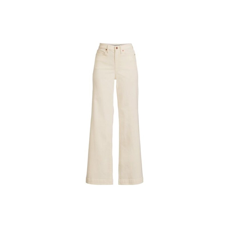 Wide Leg Jeans, High Waisted, Women, size: 28/32, plus, Ivory,