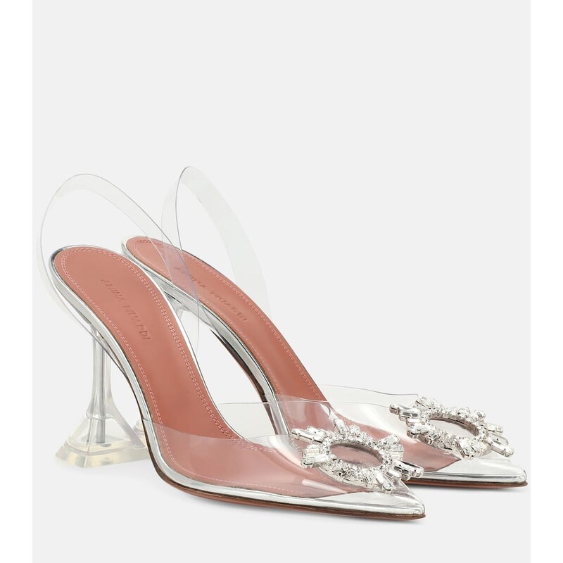 Amina Muaddi Begum embellished PVC pumps