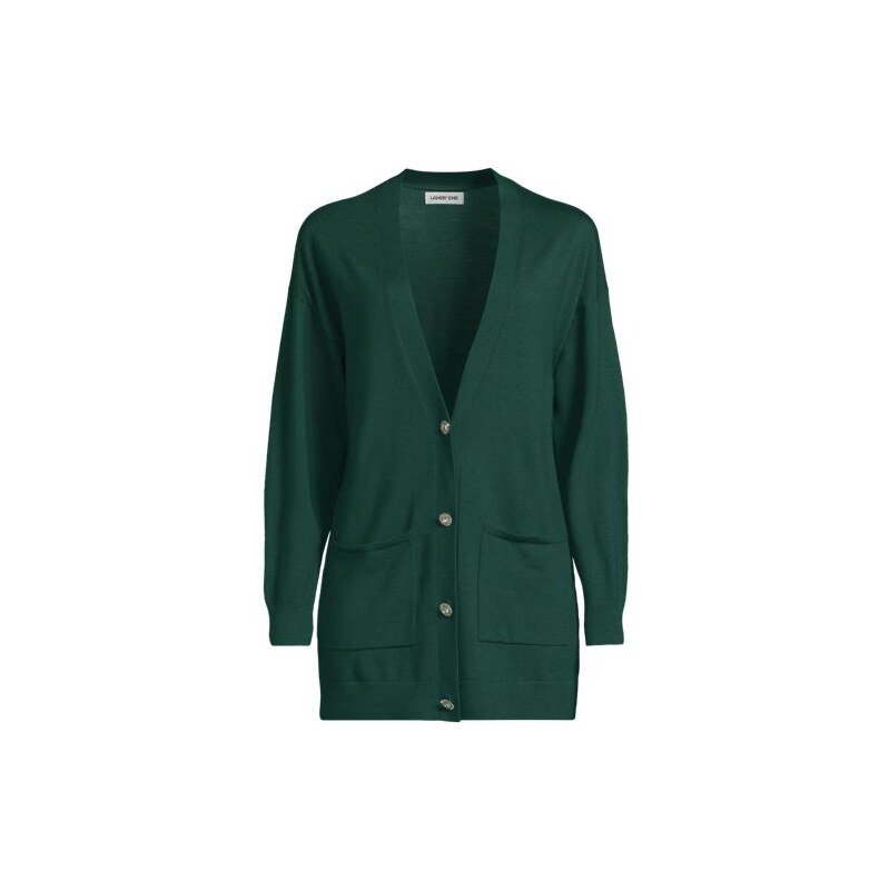 Merino Diamante Button Cardigan, Women, size: XS, petite, Green,
