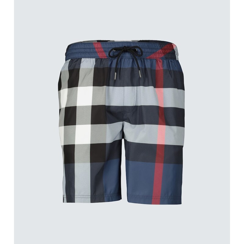 Burberry Large check-printed swim shorts