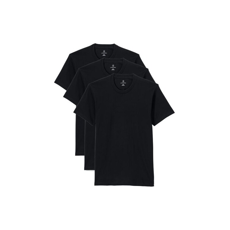 Crew Neck T-shirt - 3-pack, Men, size: S, regular, Black, Cotton