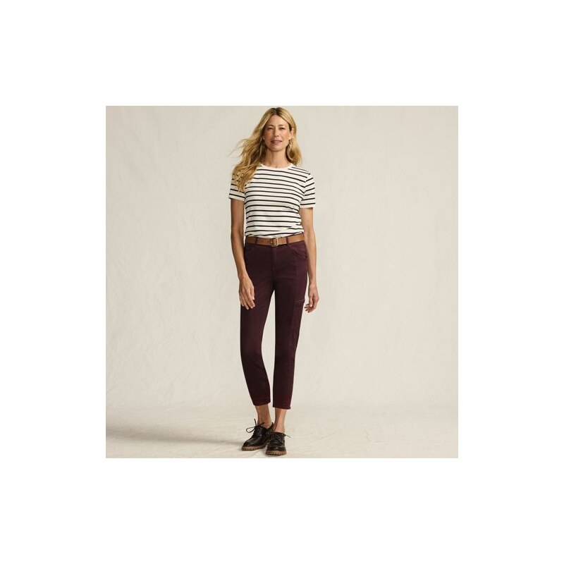 7/8 Slim Leg Cargo Chinos, Women, size: 10, petite, Purple, Cotton 115237285