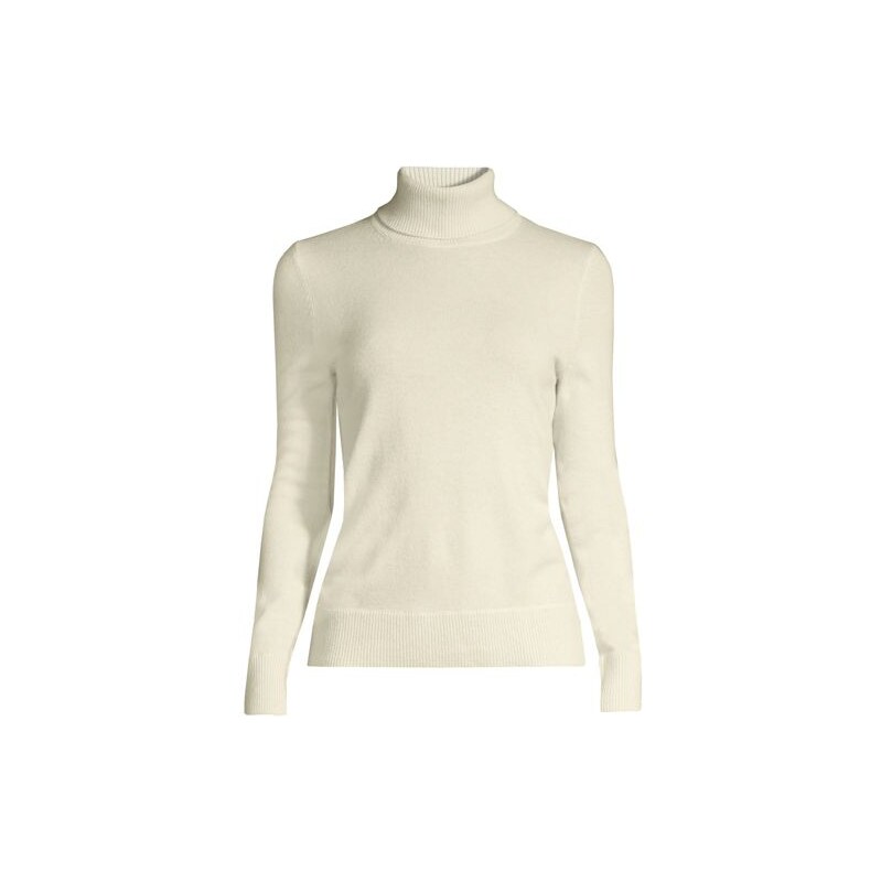 Cashmere Roll Neck Jumper, Women, size: 20-22, plus, Ivory, Cashmere, 115198608