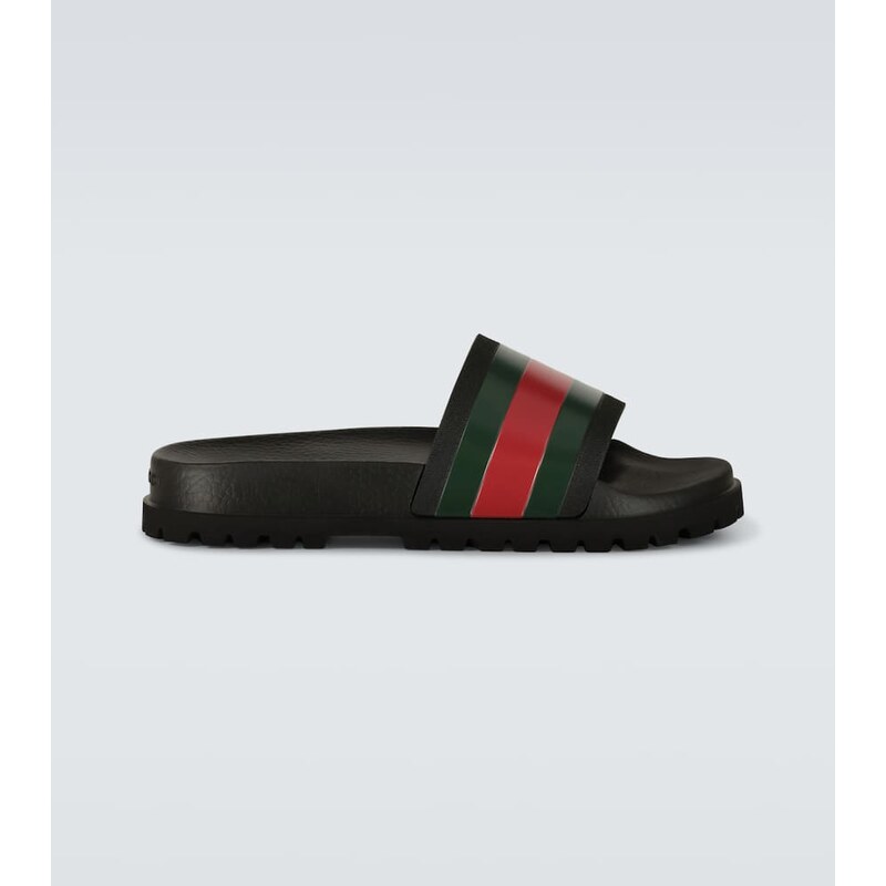 Gucci Striped Web slide sandals