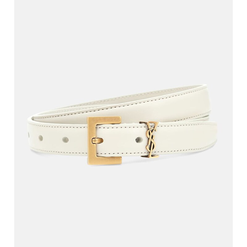 Saint Laurent Cassandre slim leather belt