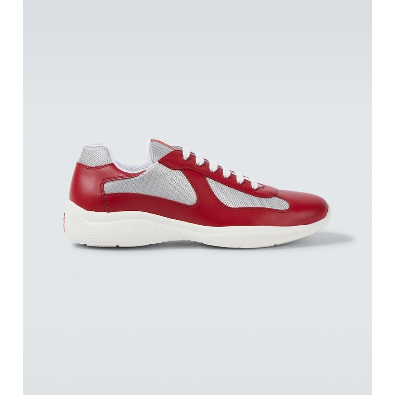Prada Americas Cup leather-trimmed sneakers
