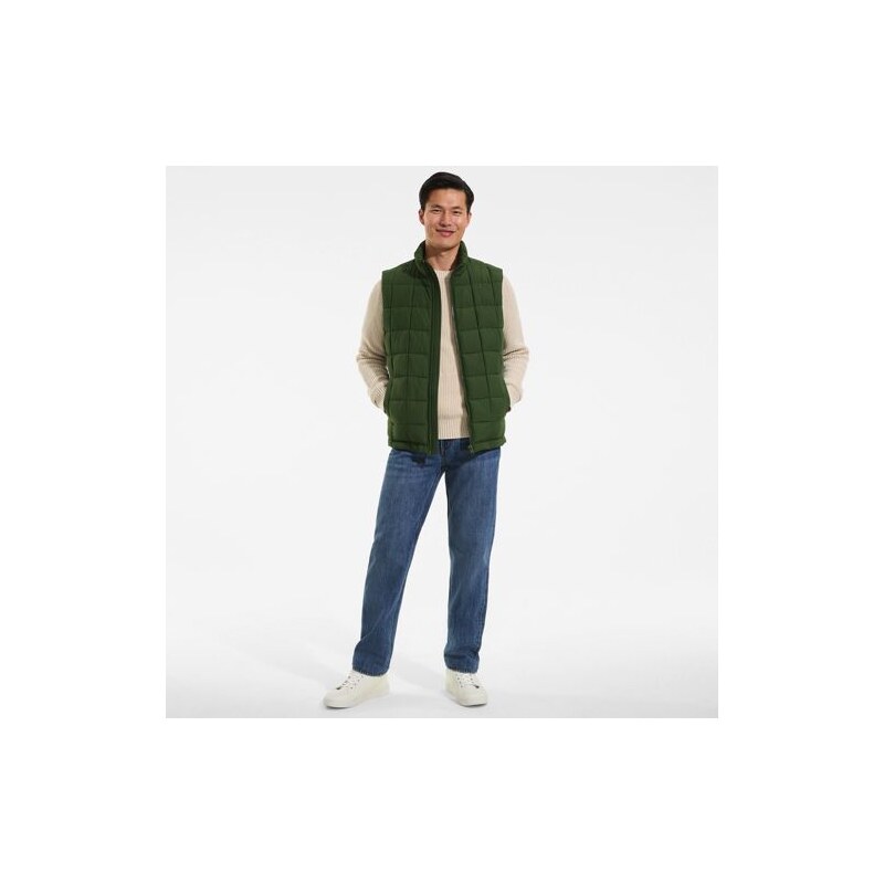 Grid Quilted FeatherFree Gilet, Men, size: XL, regular, Green,