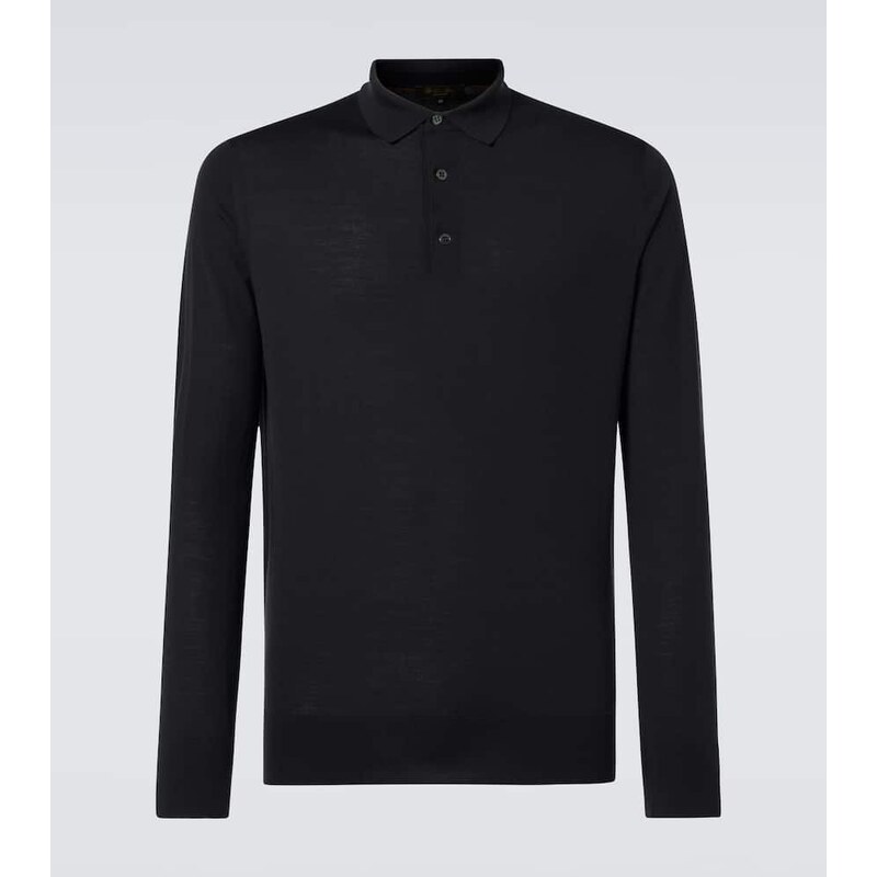 Loro Piana Ml long-sleeved wool polo shirt