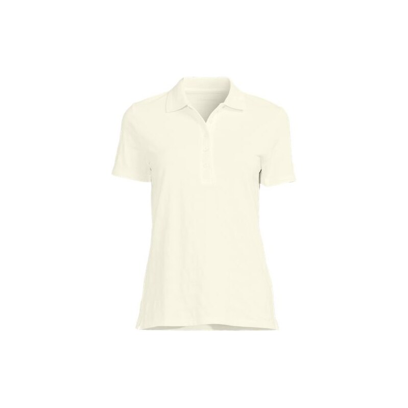 Textured Stripe Piqué Polo Shirt, Women, size: 20-22, plus, White, 115199066