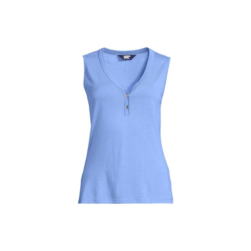 Soft Ease Linen Blend Sleeveless Top, Women, size: M, regular,