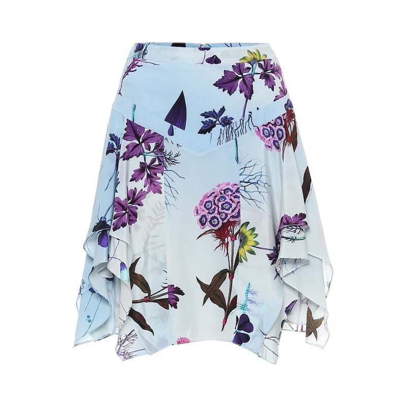 Stella McCartney Floral silk miniskirt