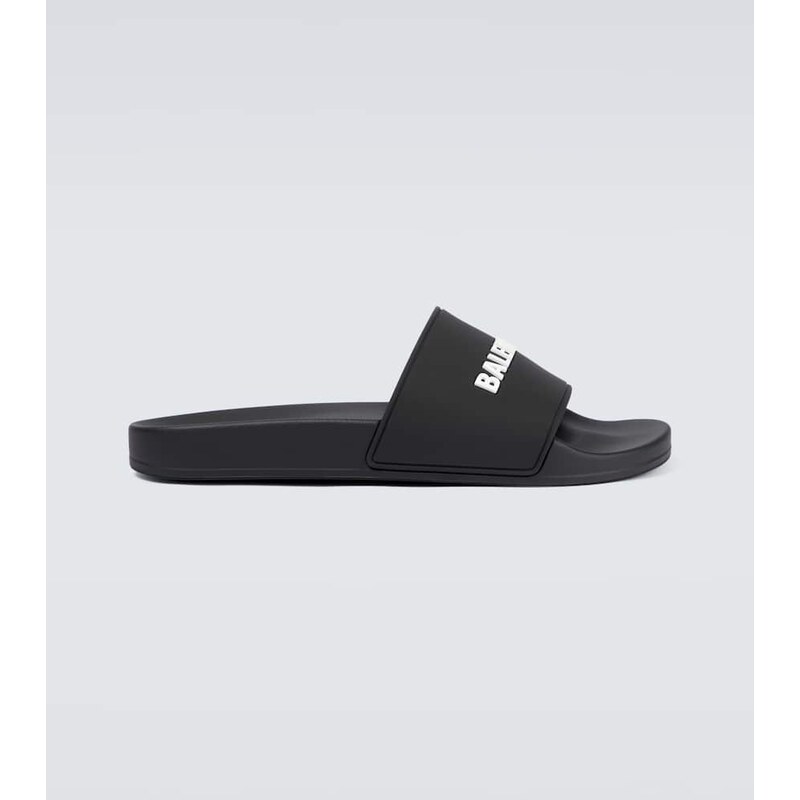 Balenciaga Pool logo rubber slides