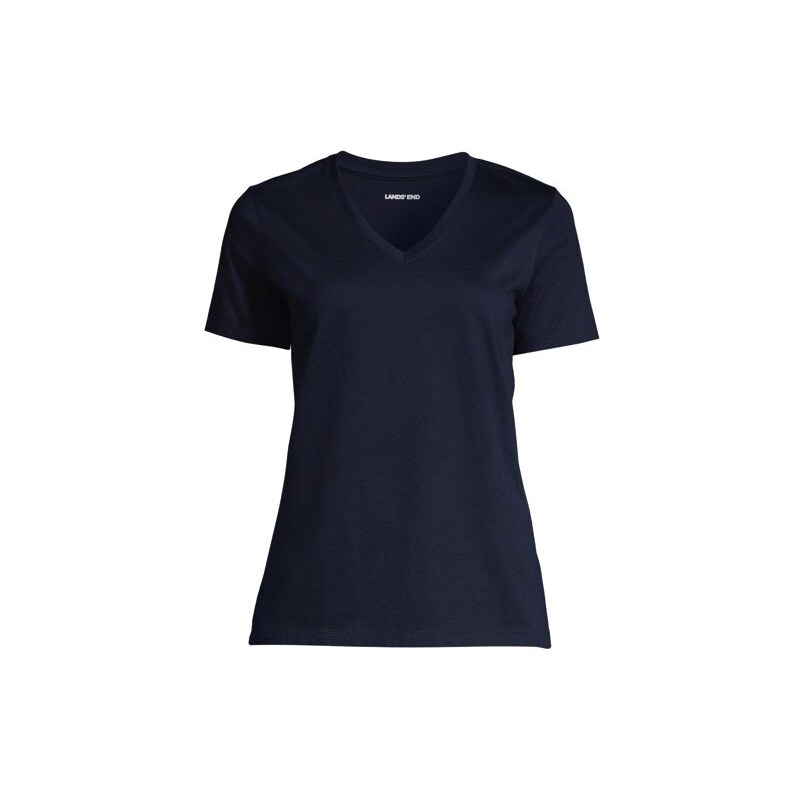 Supima Short Sleeve V-neck T-shirt, Women, size: M, regular,