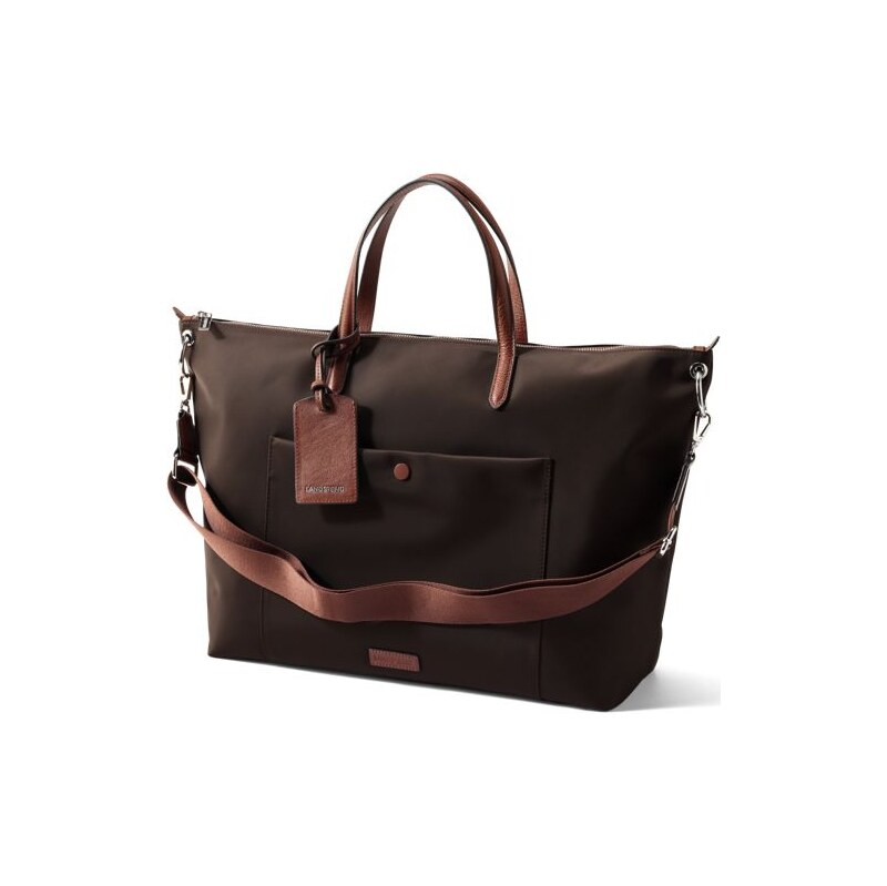 Travel Tote Bag, Women, size: one size, regular, Brown, Nylon/Leather, 115261647