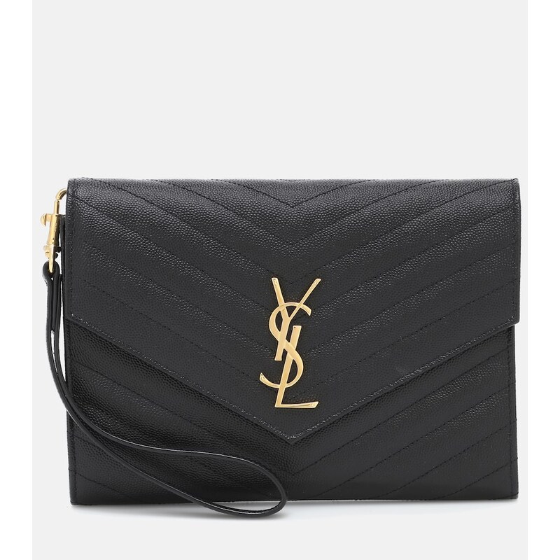 Saint Laurent Cassandre matelassÃ leather clutch
