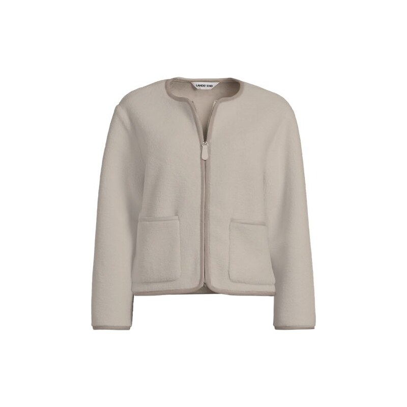 Sherpa Fleece Jacket, Women, size: M, regular, Ivory, Polyester