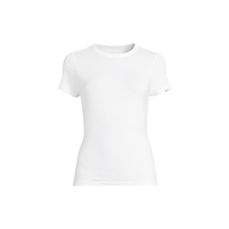 Cool Lightweight Crew Neck Tee, Women, size: 20-22, plus, White, 115230534