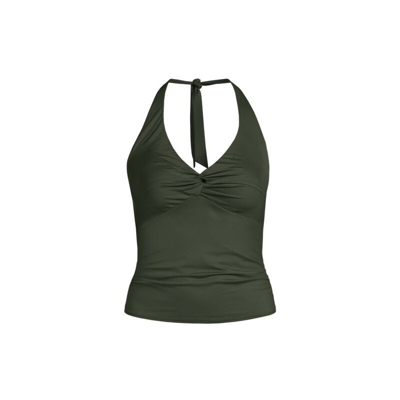 Knot Twist Halter Tankini Top, Women, size: 14-16, regular,