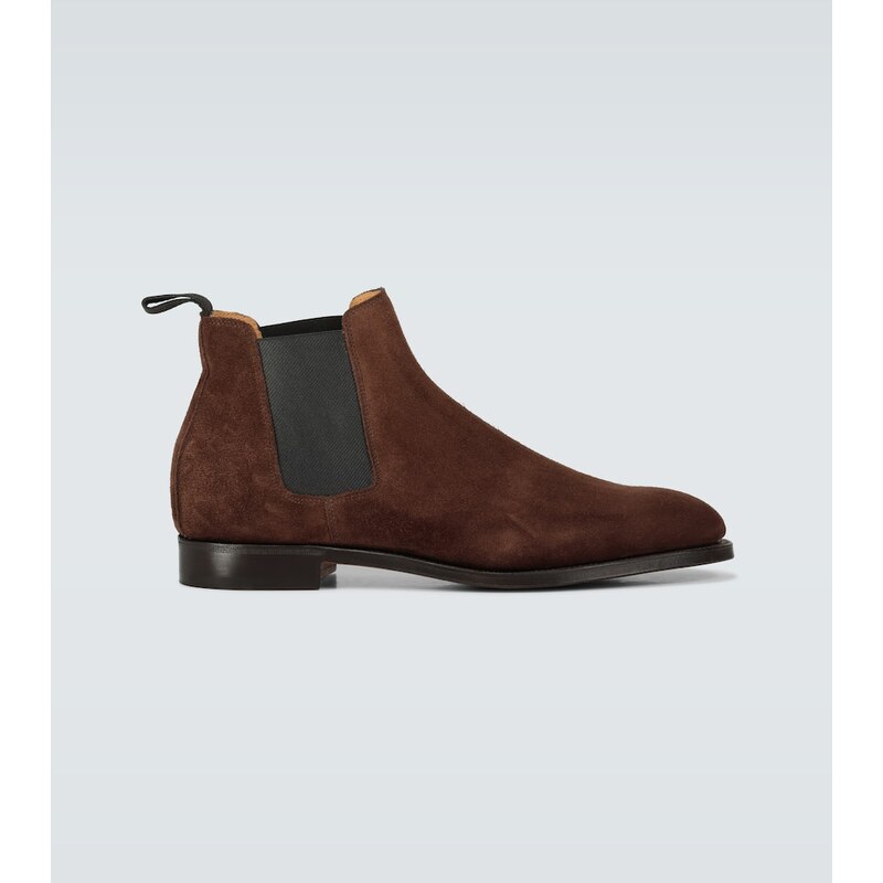 Kotníkové boty John Lobb Lawry v tmavě hnědé barvě