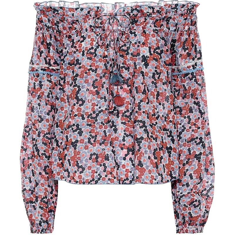 Poupette St Barth Clara floral cotton blouse
