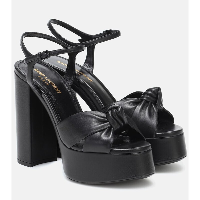 Saint Laurent Bianca 125 leather platform sandals