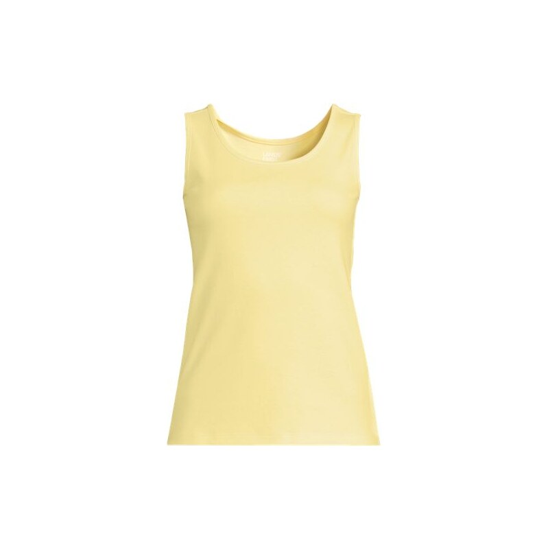 Cotton Vest Top, Women, size: M, petite, Yellow, Cotton, by