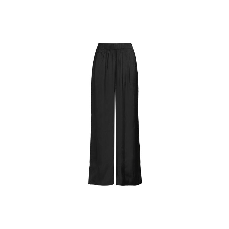 Satin Palazzo Trousers, Women, size: 12, petite, Black,