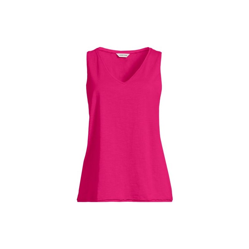 Slub Jersey Vest Top, Women, size: S, regular, Pink, Cotton, by