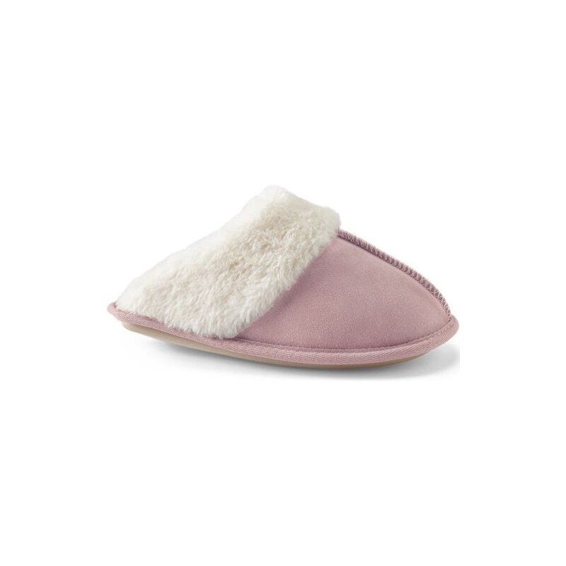 Suede Mule Slippers, Women, size: 36 - 37, regular, Pink, Polyester, 115261926