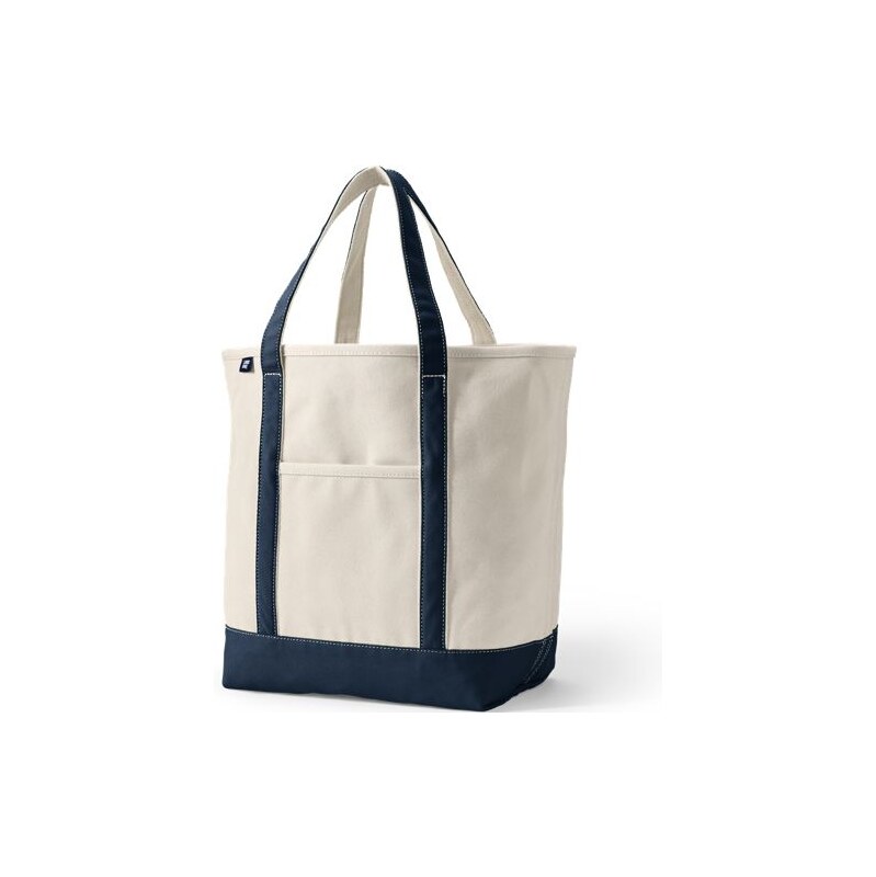 Large Open Top Canvas Tote Bag, Women, size: one size, regular, Ivory, 115262202