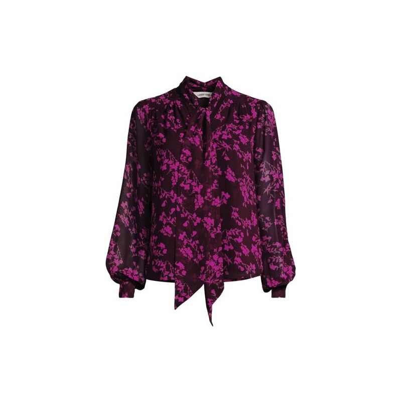 Chiffon Blouse with Removable Neck Tie, Women, size: S, regular,