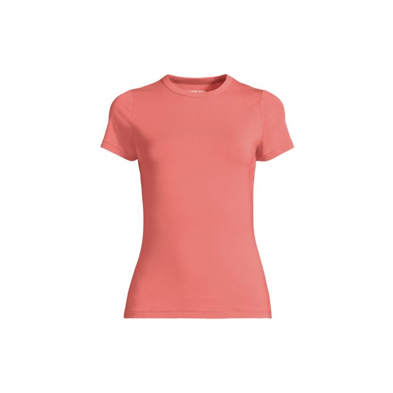 Cool Lightweight Crew Neck Tee, Women, size: 20-22, plus, Orange, 113461705