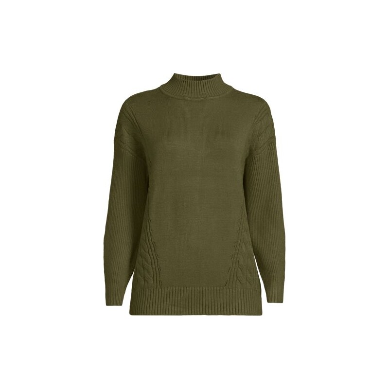 Silk Touch Polo Neck Jumper, Women, size: XS, regular, Green,