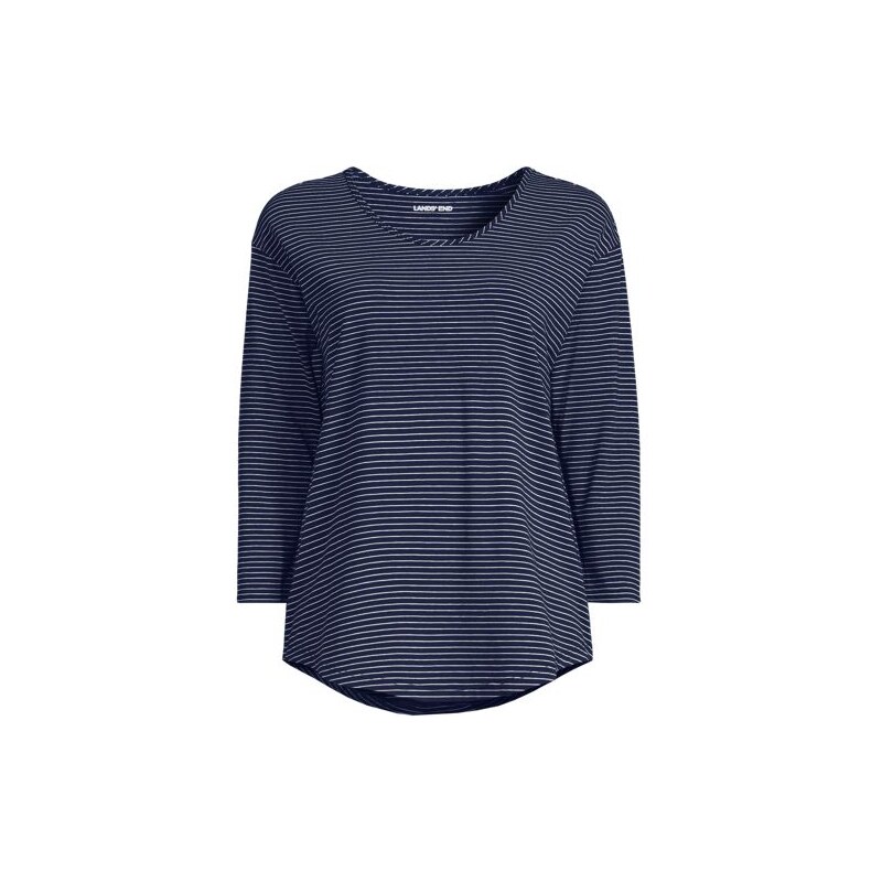 Three-Quarter Sleeve Lightweight Tunic Top, Women, size: S,