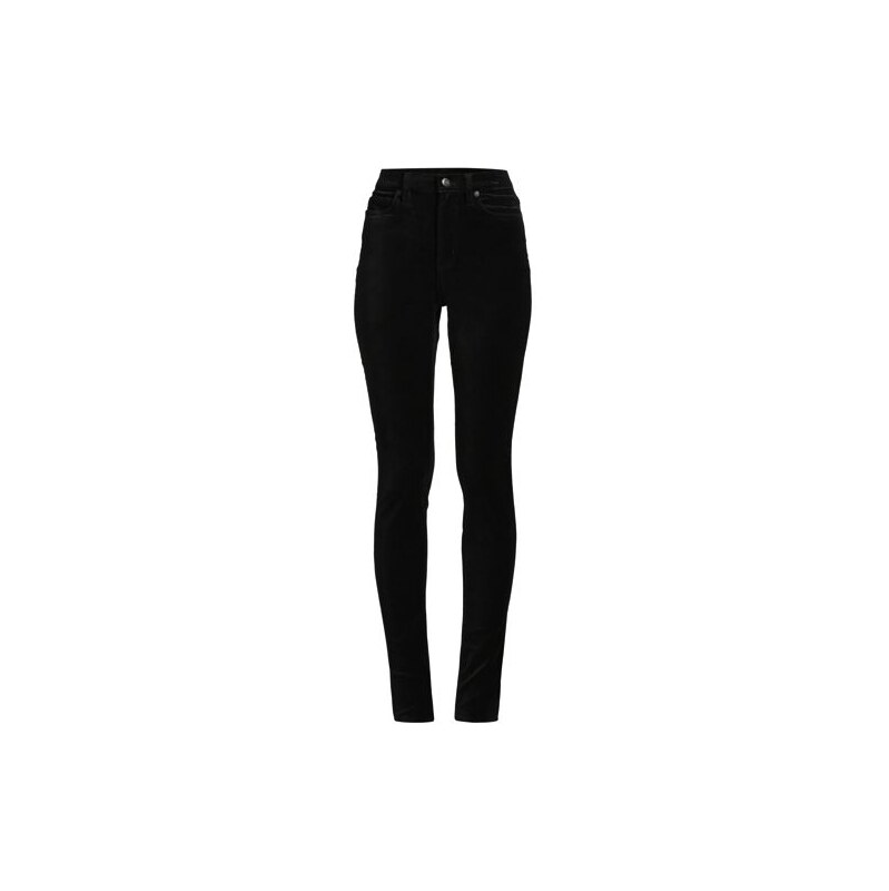 Slim Leg Velvet Jeans, High Waisted, Women, size: 14-16, petite,