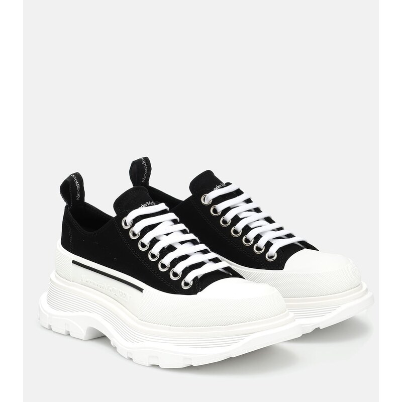 McQueen Tread Slick canvas platform sneakers