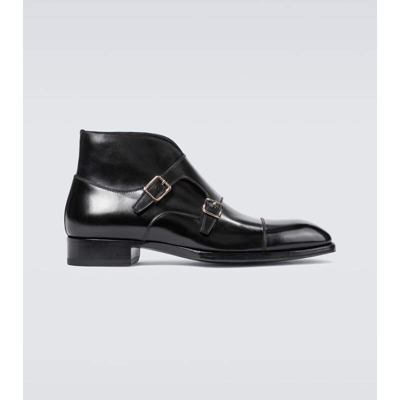 Pánské polobotky Tom Ford Sutherland double monk strap v barvě Ivory Glow