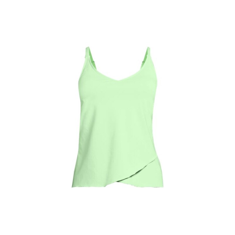 Tulip Hem Tankini Top, Women, size: 20-22, plus, Green, Nylon-blend, 113287364