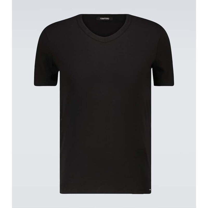 Tom Ford Stretch-cotton V-neck T-shirt