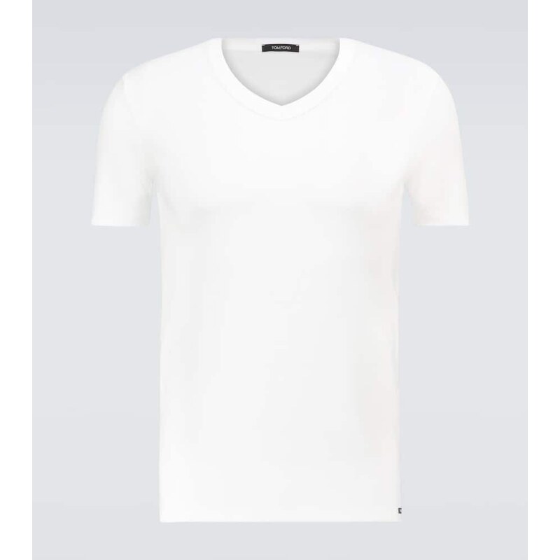 Tom Ford Stretch-cotton V-neck T-shirt