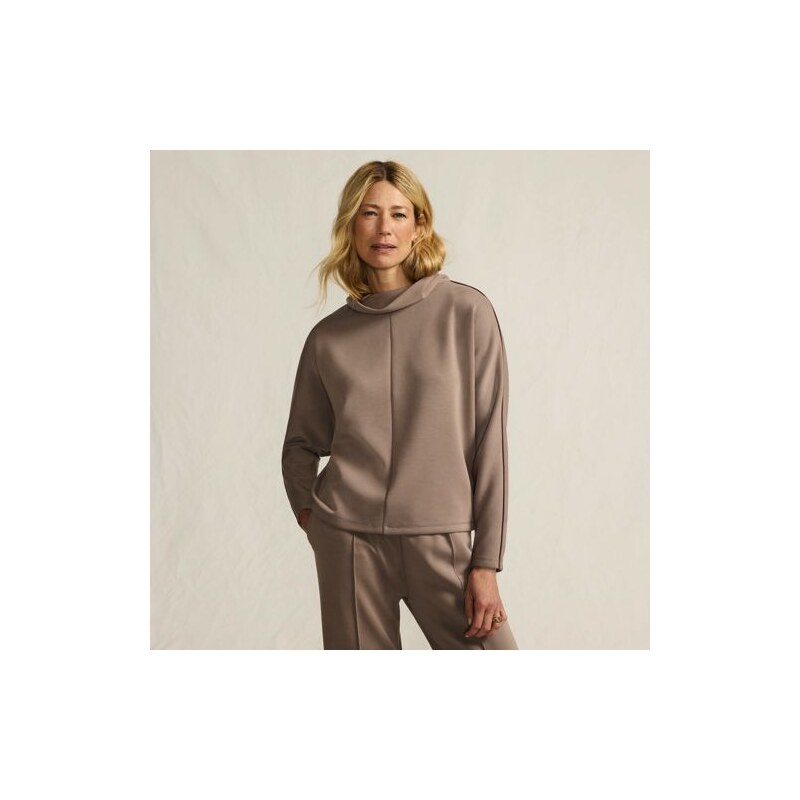 Seriously Soft Cowl Neck Top, Women, size: XS, regular, Brown,